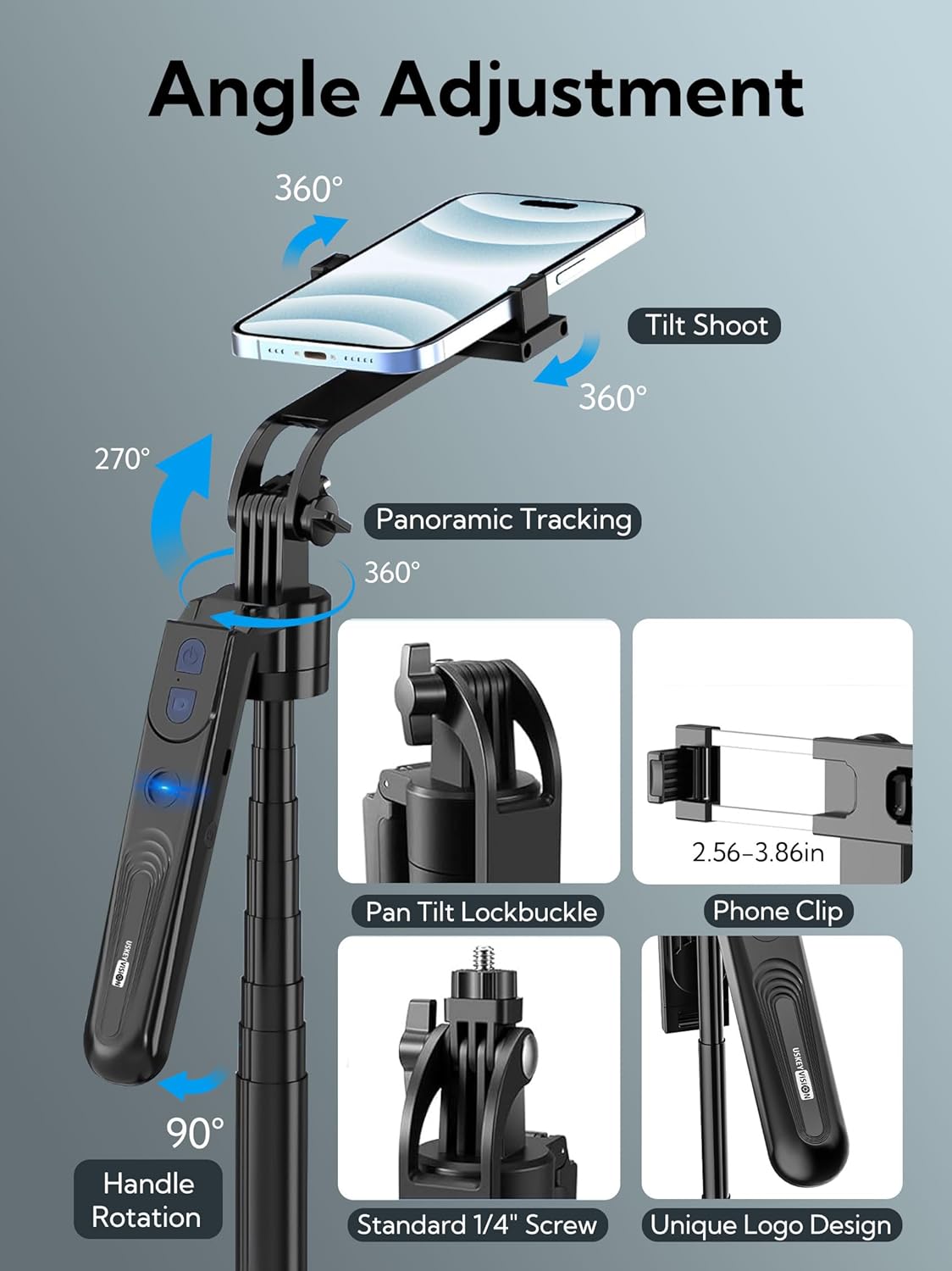 Intelligent AI Tracking Gimbal Selfie Stick
