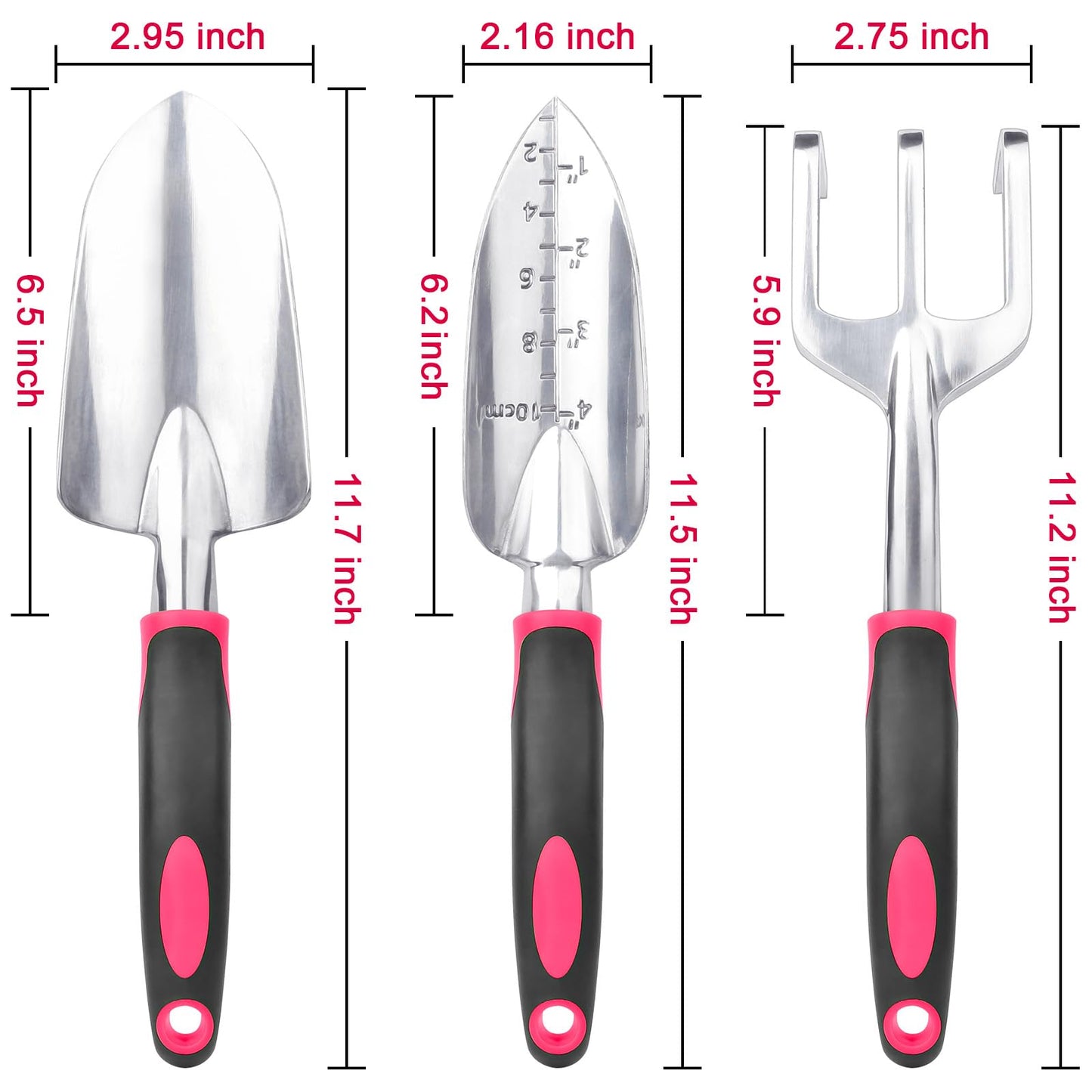 Garden Tools Set, 3 Pack Heavy Duty Gardening Tools