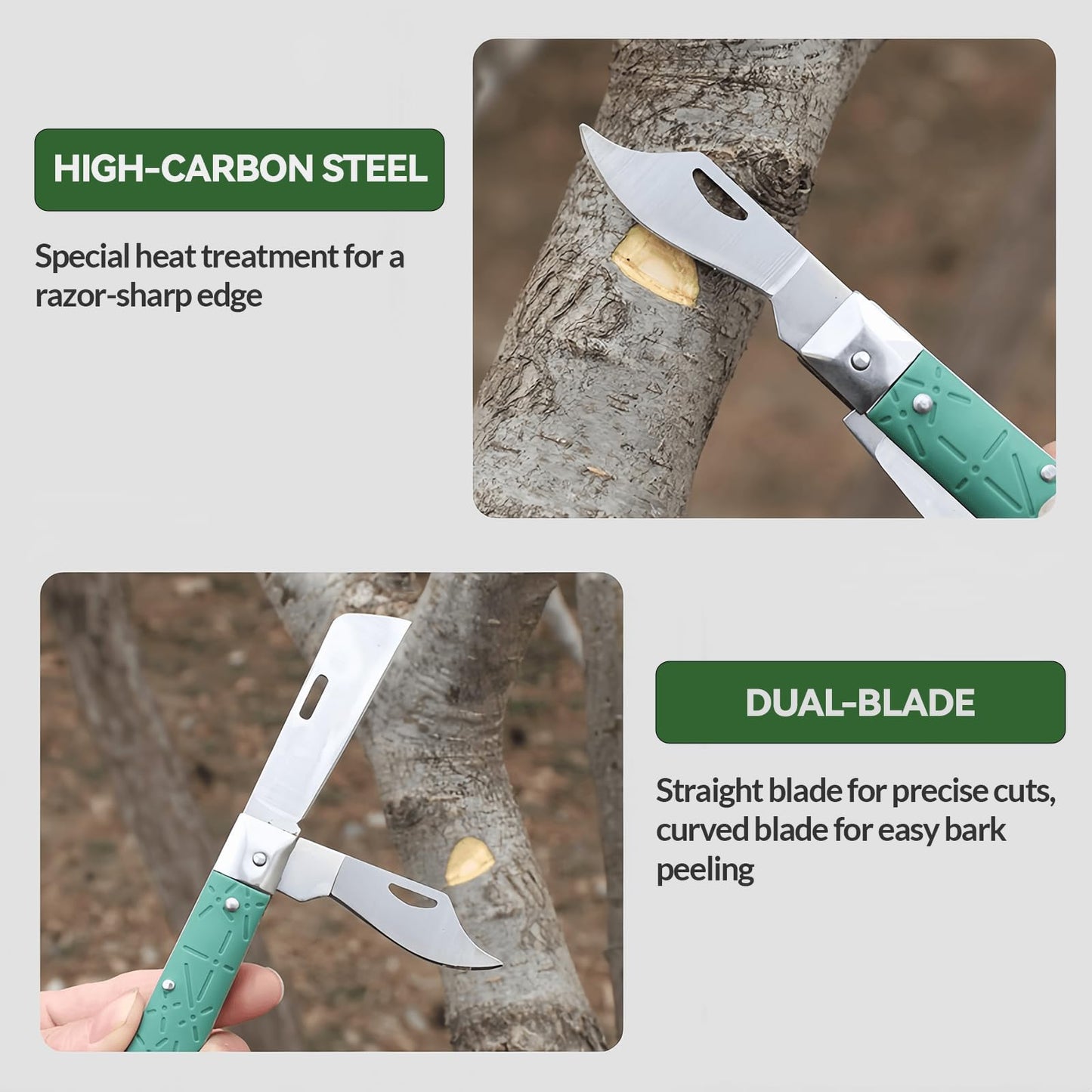 Professional Foldable Double Blades Graft Knife