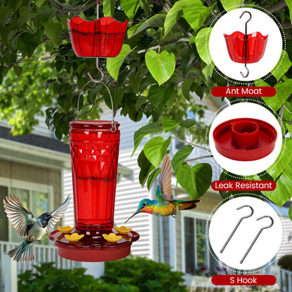 Glass Hummingbird feeders