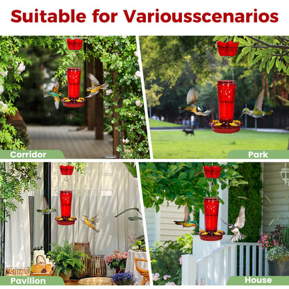 Glass Hummingbird feeders
