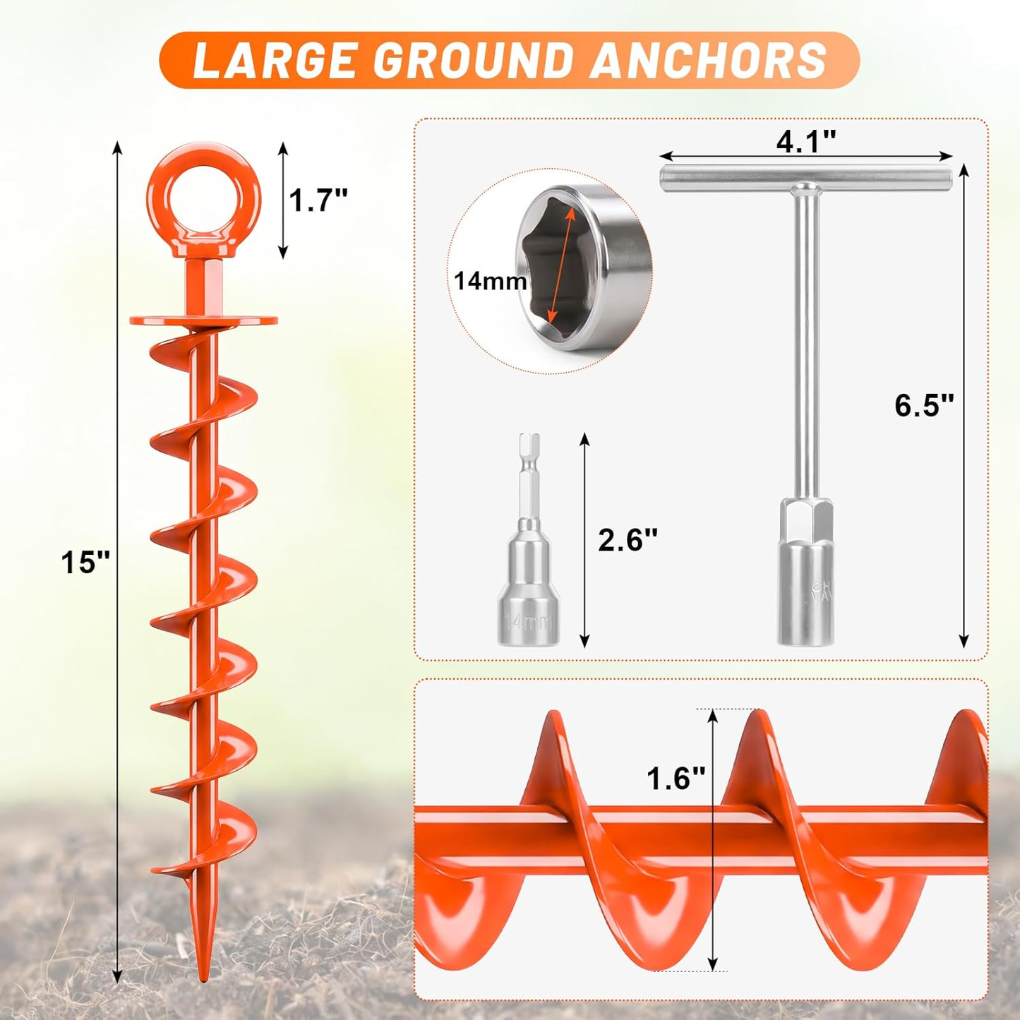 Heavy-Duty Ground Stakes