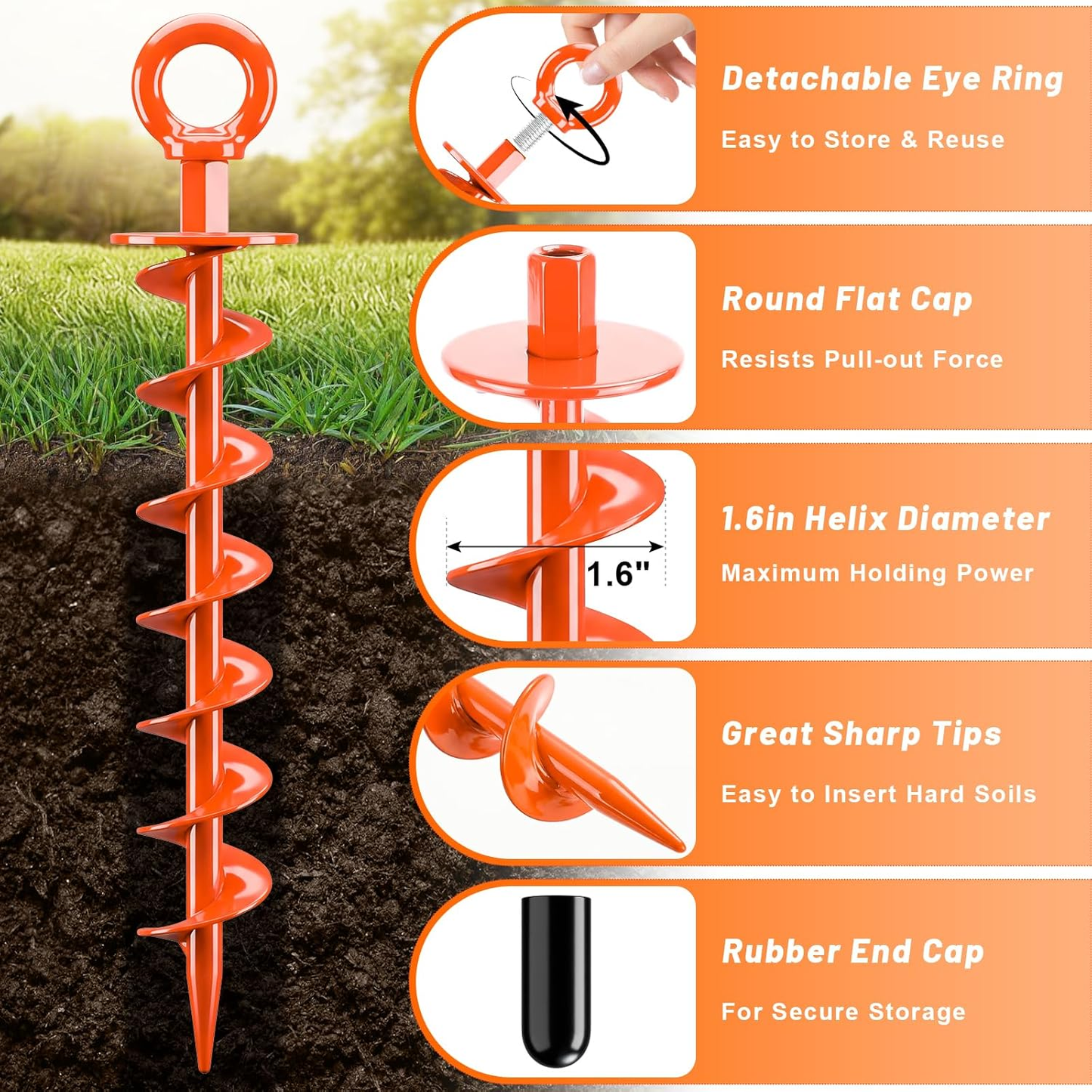 Heavy-Duty Ground Stakes