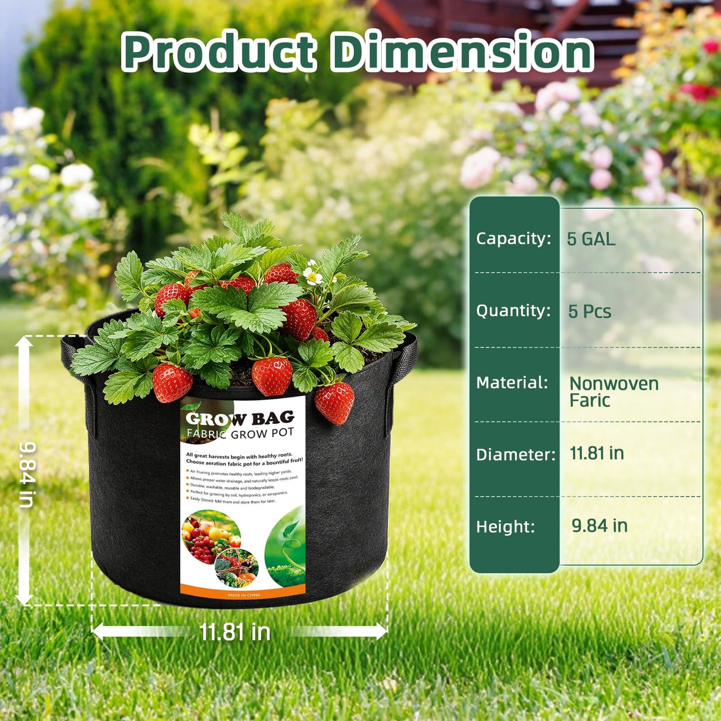 5 Gallon Grow Bags
