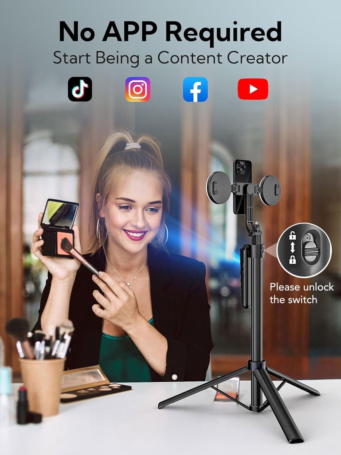 Intelligent AI Tracking Gimbal Selfie Stick