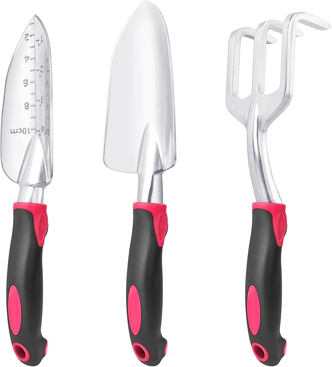 Garden Tools Set, 3 Pack Heavy Duty Gardening Tools