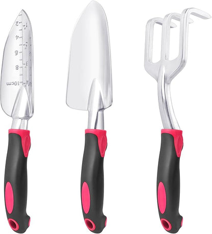 Garden Tools Set, 3 Pack Heavy Duty Gardening Tools