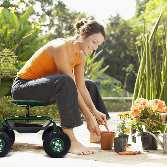 Rolling Premium Garden Cart Seat