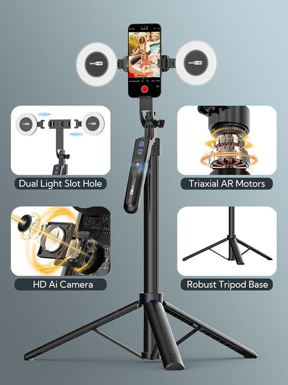 Intelligent AI Tracking Gimbal Selfie Stick