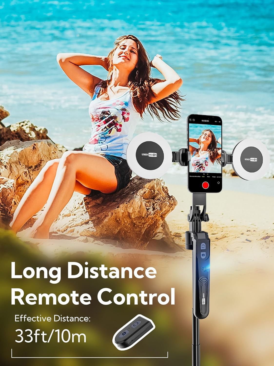 Intelligent AI Tracking Gimbal Selfie Stick