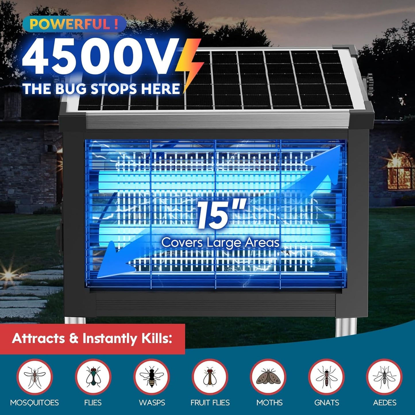 Outdoor Solar Bug Zapper