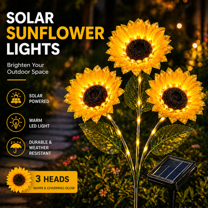 Solar Sunflower Lights