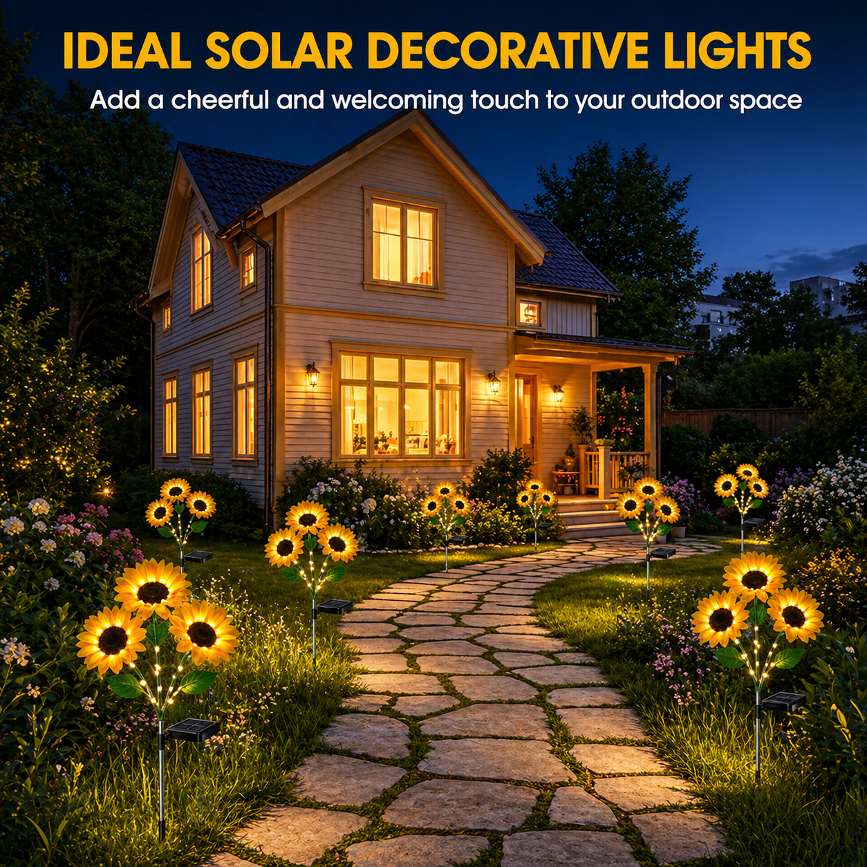 Solar Sunflower Lights