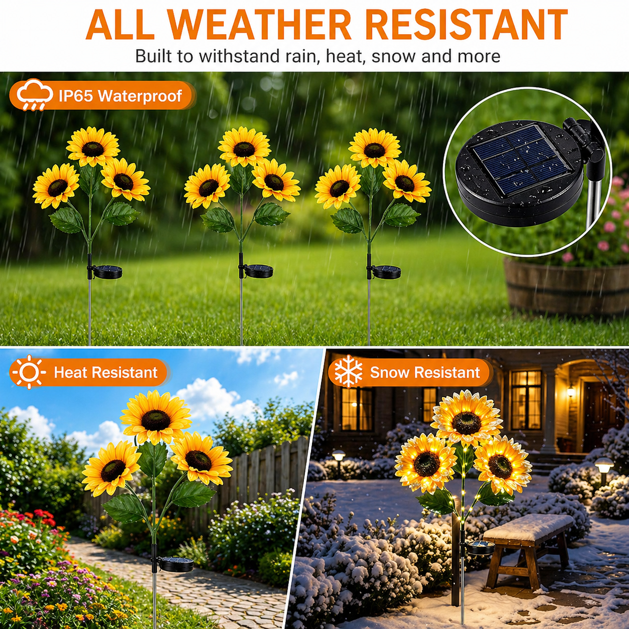Solar Sunflower Lights