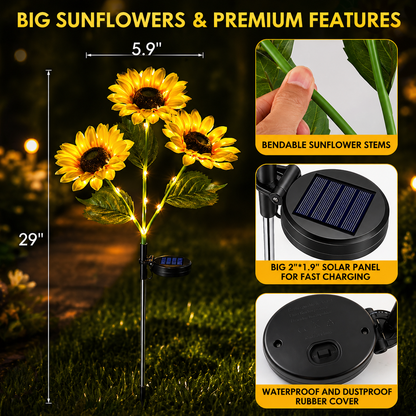 Solar Sunflower Lights