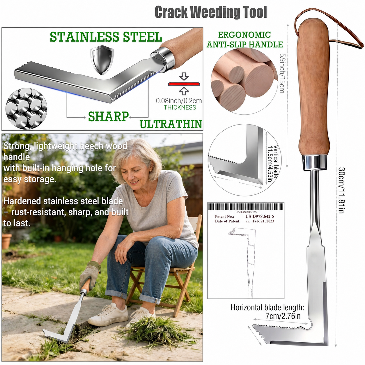 Crack Weeder Crevice Weeding Tool