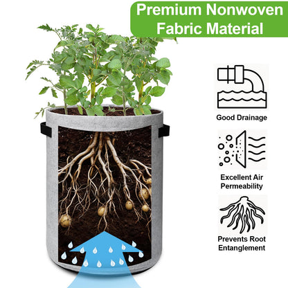 Potato Grow Bags with Flap 10 Gallon