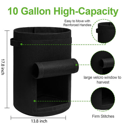 Potato Grow Bags with Flap 10 Gallon