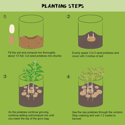 Potato Grow Bags with Flap 10 Gallon