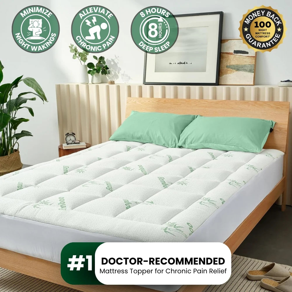 Nivraus™ Bamboo Mattress Topper