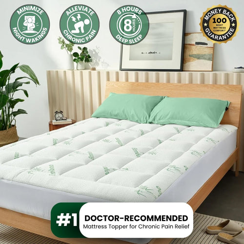Nivraus™ Bamboo Mattress Topper