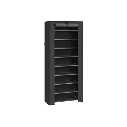10-Tier Fabric Shoe Rack with Dustproof Cover – Holds 40 Pairs
