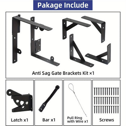 Anti sag gate hardware kit package contents