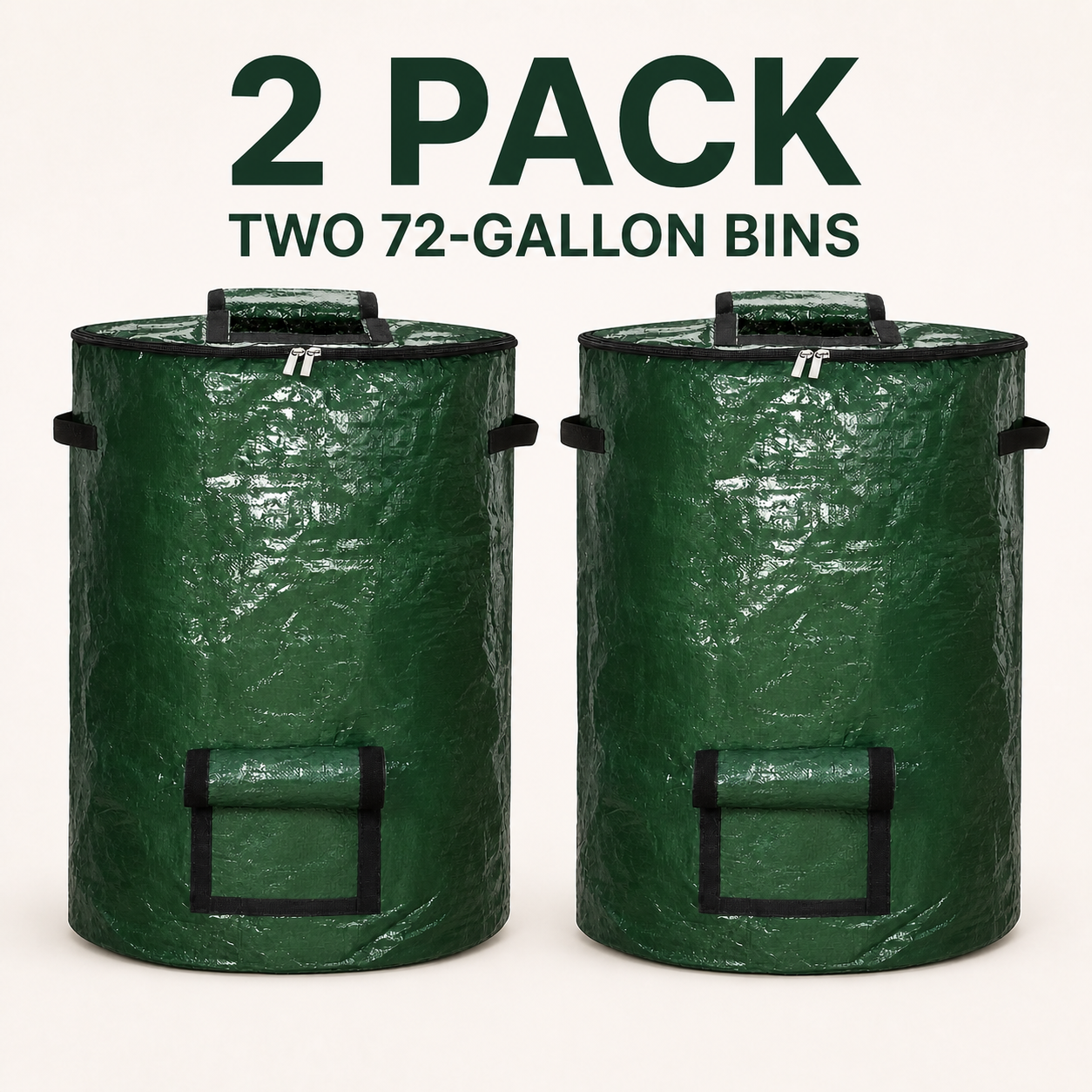 Two-pack of 72-gallon outdoor compost bins