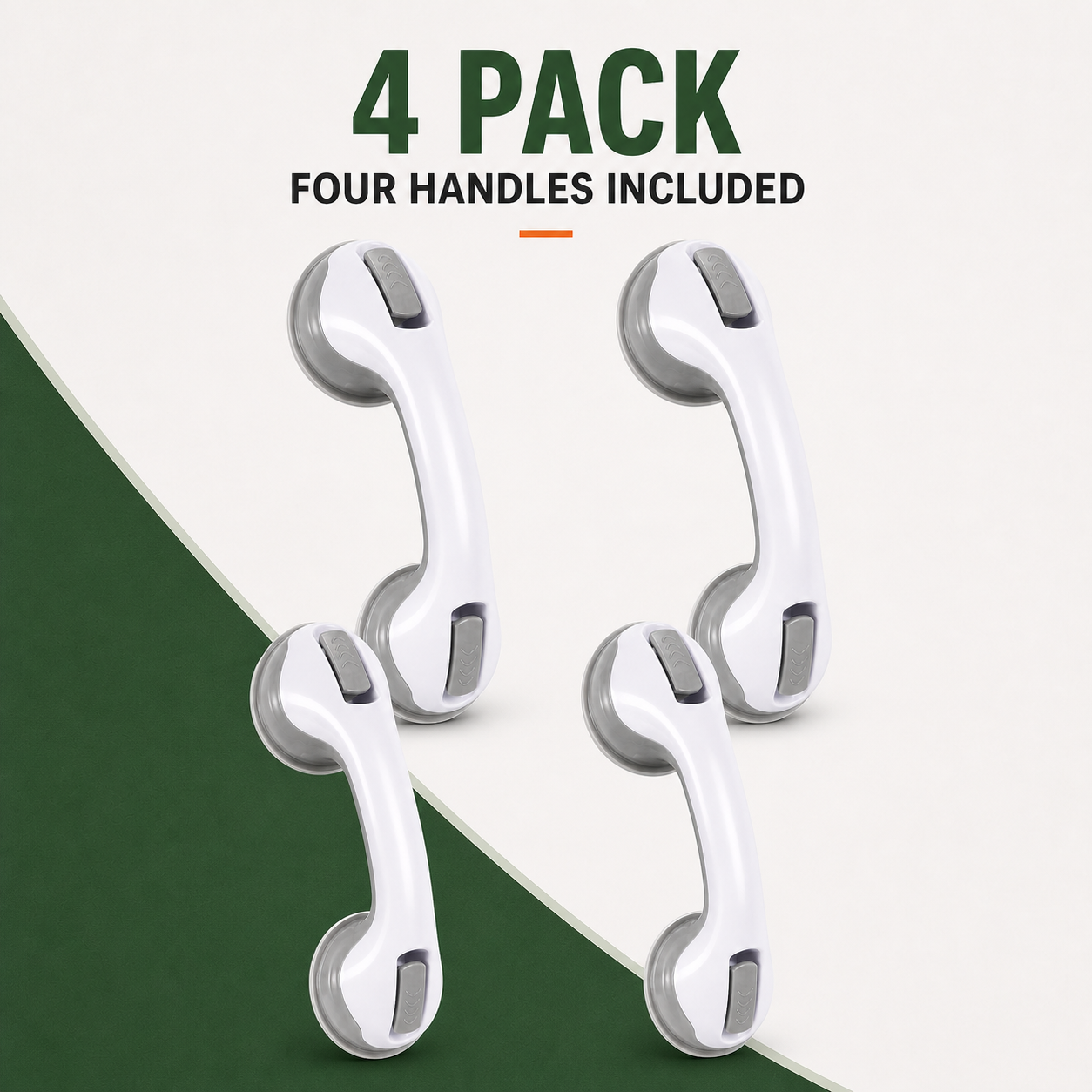 Nivraus 4 Pack with four dual-lock suction shower assist handles